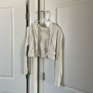 UO Paris Fitted Zip-up Hooded Jacket